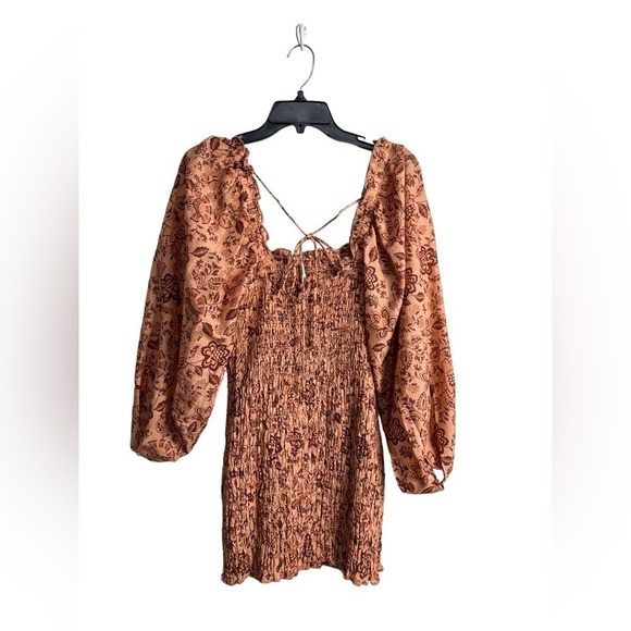 Free People Smock it to Me Mini in Apricot Combo NWT - Picture 7 of 9
